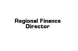 Regional Finance Director